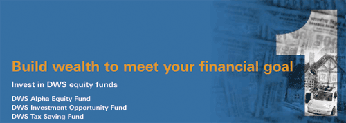 Banner Ad Designed For financial Company- DWS